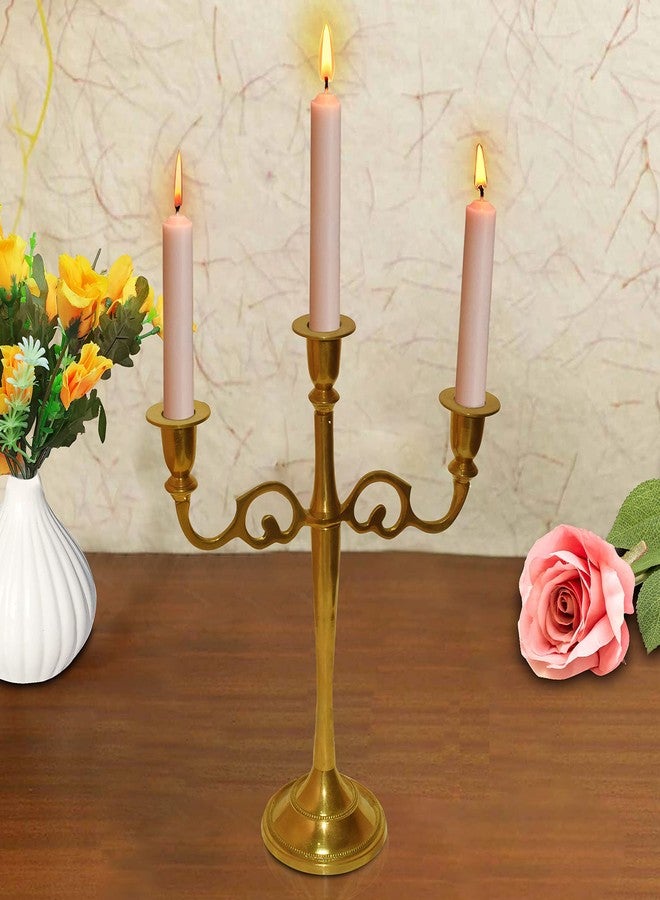 Pure Source India Candles Wax Household Candles Set of 3 Pcs (8 inch Long Candles) Birthday Candle/Dinner Light Candle - Image 2